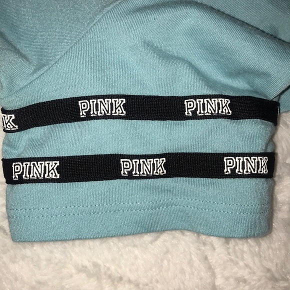 Small blue PINK t-shirt with banded sleeves - Picture 2 of 7